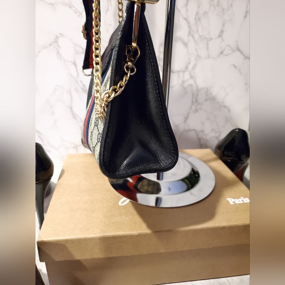 **Sold Via Mercari **Authentic Navy Gucci Handbag - Picture 9 of 12